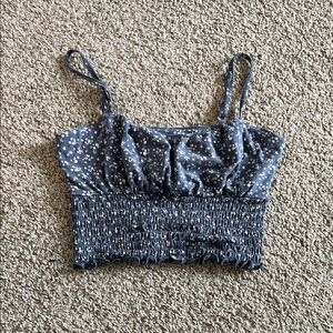 Hollister Ruched Floral Crop Top - Small